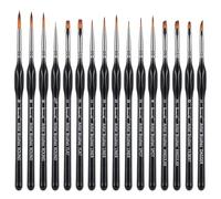 Brusarth Detail Paint Brushes Set, 16pcs Miniature Paint Brushes for Fine Detailing, Art Painting, Micro Detail Paint Brush for Acrylics, Oils, Watercolors, Paint by Number