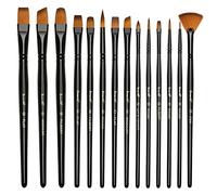 Brusarth Paint Brushes Set, 14 PCS Artist Brush for Acrylic Oil Watercolor Gouache Artist Professional Painting Kits with Synthetic Nylon Tips