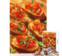Bruschetta with Tomatoes And Basil 1000 Teenager Pieces Jigsaw Puzzle Stimulate Focus And Mental Precision Serene Soothing Leisure Game (38x52cm)