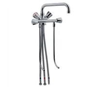 Kitchen tap, Water tap, Faucet - model "BRUSE" for 2 basins, low pressure