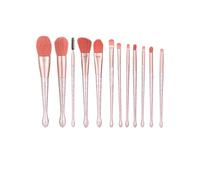 BRUSH ARTIST 12 PCs Premium Synthetic Pink Makeup Brush Set with Makeup Bag Face Powder Brush, Contour Brush, Blush Brush, Eyeshadow Brush, Eyebrow Brush, Concealer Brush Travel Size