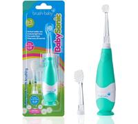 Brush-Baby BabySonic Kids,Toddler Electric Toothbrush, 0-36 Months, LED Light +2-min Timer,Sucker Base, Teal,