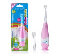 New brush-baby BabySonic Toddler Electric Toothbrush, Baby Pink, Extra-Soft bristles, a 2-Minute Timer, and a LED Light-up Toothbrush Head. Suitable for Ages 0-3