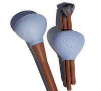 brush bubble Original Silicone Makeup Brush Covers for Travel, A Storage & Organizer Case for Brushes to protect Makeup Bag, Universal Design For Single & Multi-fit, Periwinkle, 2 Pack Set