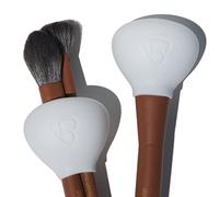 brush bubble Small Silicone Makeup Brush Covers for Travel, A Storage & Organizer Case for Brushes to protect Makeup Bag, Designed For Smaller Brushes, White, 2 Pack Set