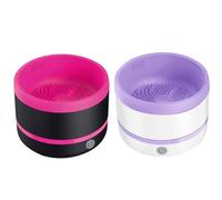Brush Cleaning Machine - PVC, 8.9 x 8.9 x 16 cm, Makeup Cleaner, Wireless, Rechargeable | Deep Cleaning Technology, Professional Tool Care for Styling, Theatre Makeup, S
