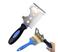 Brush Comb - Stainless Steel, Brush Cleaner, aint B´rush Rinser, Professional Tool for Removing Cleaning Residues Made of Acrylic Oil, Watercolour Bristles and for Use in the Studio