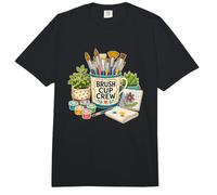 Brush Cup Crew Numbered Painting Hobby Studio Comfort Colors Adult Heavyweight T-Shirt