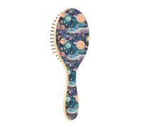 Brush Detangler Hair Brush - All Hair Types - Soft Bristles Glide Through Tangles with Ease Art Nouveau Colourful Pas for Wet & Dry Hair