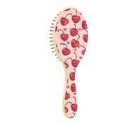 Brush Detangler Hair Brush - All Hair Types - Soft Bristles Glide Through Tangles with Ease Cherries Hearts for Wet & Dry Hair