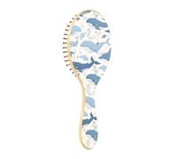 Brush Detangler Hair Brush - All Hair Types - Soft Bristles Glide Through Tangles with Ease Different Whales for Wet & Dry Hair