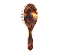 Brush Detangler Hair Brush - All Hair Types - Soft Bristles Glide Through Tangles with Ease Fire Flying Dragon for Wet & Dry Hair