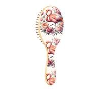 Brush Detangler Hair Brush - All Hair Types - Soft Bristles Glide Through Tangles with Ease Flamingo Standing for Wet & Dry Hair