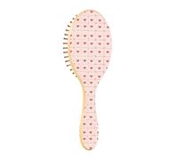 Brush Detangler Hair Brush - All Hair Types - Soft Bristles Glide Through Tangles with Ease Hearts on The Background for Wet & Dry Hair
