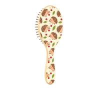 Brush Detangler Hair Brush - All Hair Types - Soft Bristles Glide Through Tangles with Ease Hedgehog and Cherry for Wet & Dry Hair