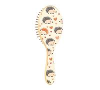 Brush Detangler Hair Brush - All Hair Types - Soft Bristles Glide Through Tangles with Ease Hedgehog Love Heart for Wet & Dry Hair