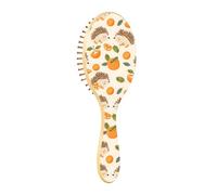 Brush Detangler Hair Brush - All Hair Types - Soft Bristles Glide Through Tangles with Ease Hedgehog Orange for Wet & Dry Hair