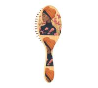 Brush Detangler Hair Brush - All Hair Types - Soft Bristles Glide Through Tangles with Ease Pink Flower Girl for Wet & Dry Hair