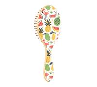 Brush Detangler Hair Brush - All Hair Types - Soft Bristles Glide Through Tangles with Ease Watermelon Pineapple Flamingo for Wet & Dry Hair