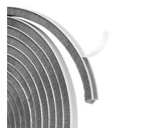Brush Draft Excluder Tape for Doors, 5M Self-Adhesive Brush Seal Strip, 9mm(W) x 9mm(T) Door Window Brush Seal Weather Strip(Grey)