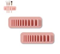 Brush Drying Holder Rack,Silicone Cosmetic Brush Drying Rack for Tile Bathroom,2Pcs Makeup Brush Holder, Wall-Mounted Sew Organizers for Drawing Pen Makeup Brush Nail Pen Cosmetics Stationery