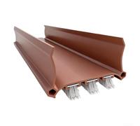 Brush-Filled Door Bottom Seal for Sound Reduction Dust Containment Draft Prevention and Deterrence on 55mm Interior Door Bottoms (Brown)
