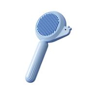 Brush for Cats for Hair Removal, Massage Tool for Pets with Release Button, Brush for Long-Haired Cats, for Hair Care at Home, On the Go in the Bathroom or