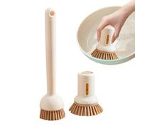Brush for Dishes, Set of Two Pieces Kitchen Utensils Cleaner - Long Handle Brush for Frying Pan - for Sink Containers Countertops Housewives Friends Mother Grandmother
