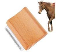 Brush For Shedding | Ergonomic Wood Groom Brush | Hair Deshedding Brush Dog Undercoat Comb Effective For Short & Long Hair, Dirt - For Dogs, Cats, Horses