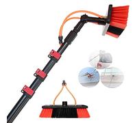 Brush for Solar Panel & Window Cleaning - Adjustable 3.6m to 10.8m Handle for Roof Maintenance Efficient Outdoor Cleaning Tool