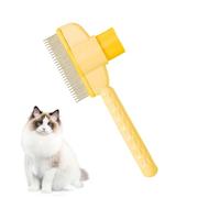 Brush for the care of cats, ergonomic handle click cleaning comb, cat brush - for kittens, dogs and pets for bathing, cleaning and