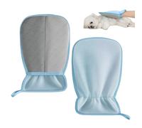 Brush Gloves for Cats - 2 Pieces of Fallen Remover - Double Sided Pet Grooming Glove for Rabbits Cats Long-Haired Dogs Brushing Daily Care