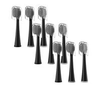 Brush Head Compatible for Toothbrush, Compact, Soft Bristles(Black 9PSC)