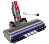Brush Head Compatible with Dyson Replacement for V7 V8 V10 V11 V15 SV10 SV11 SV12 Series, 4 LED Headlamps and 180° Flexibility for Deep Cleaning, Includes 2 Replacement Rollers and 1 Scraper Brush