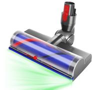 Brush Head Compatible with Dyson Replacement for V7 V8 V10 V11 V15 SV10 SV11 SV12 Series, Cordless Direct Drive Turbine Vacuum Cleaner Cleaning Attachment with Green LED Headlamp for Deep Cleaning