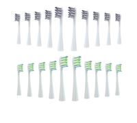 Brush Head Replacement ，Compatible for Oclean， Electric Toothbrush Soft Bristle X/X PRO/ Z1 Brushes Replaceable Fit for O-Clean Sonic(10 Grey 10 White)