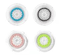 Brush Head Replacements Compatible with Clarisonic Mia 1, Mia 2, Mia Fit, Alpha Fit, Smart Profile Uplift and Alpha Fit (4Packs(Blue+Black+Green+Pink)) (4 Pack)