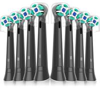 Brush Heads Compatible with Oral B iO 2 3 4 5 6 7 8 9 10 Series Electric Toothbrushes, Soft Toothbrush Head Fits for iO Ultimate Radiant Gentle Series, 8PCS Black
