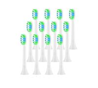 Brush Heads, Compatible with Philips, 4100 6500 6100 7500 | Electric toothbrush replacement heads for 5300 and 1100 series daily cleaning use(12PCS Green)
