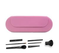 Brush Holder Case - Cosmetic Storage Carrier, Portable Silicone Brush Holder, Adjustable Travel-Friendly Beauty Storage Tool, Multi-Purpose Compact Make-Up Accessories, Bag for Re, purple, see