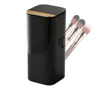 Brush Holder - Rotating Makeup Brush Cup, Dustproof Cosmetic Stand | Four-grid Design Automatic Lift-Up Beauty Tool Organizer, Multi-Grid Storage With Protective Lid, Keeps Brushes Clean & Organized