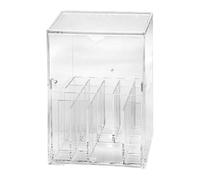 Brush Holder with Lid, Transparent Makeup Brush Holder - Clear Cosmetic Organiser, Makeup Holder, Lipstick Organiser, Dressing Table Worktop Organiser and Storage Case for Kosm