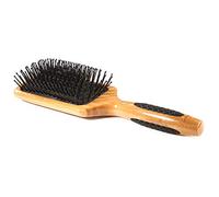 Brush - Large Square Paddle Brush Cushion Light Wood Handle Nylon Bristle Bass Brushes 1 Brush