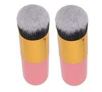 Brush Lightweight Portable Dense Synthetic Soft Bristles for Liquid Cream Powder Blend 2PCS Set