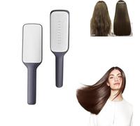Brush Master Self Cleaning Hair Brush, 3D Air Cushion,2025 NEW Upgrade Easy Clean Hair Brush with Rotating lifting, Anti Static Massage Comb Brush (Grey)