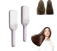 Brush Master Self Cleaning Hair Brush, 3D Air Cushion,2025 NEW Upgrade Easy Clean Hair Brush with Rotating lifting, Anti Static Massage Comb Brush (Purple)