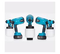Brush Motor Rechargeable Electric Spray Gun Paint Sprayer Furniture Steel Coating Airbrush Compatible for 18V Battery(1Battery 4.0A)