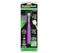 Brush My Teeth Medium Dog Toothbrush with Round Brush Head | Soft Flexible Bristles for Gentle Brushing for Any Medium Breed or Puppy | Daily Brushing Adds Years of Healthy Life
