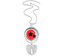 Brush Painting Japan Pendant Angel Wings Rotating Necklace Jewelry