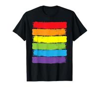 Brush Rainbow Flag Adult Pride Gay Lesbian Queer CSD LGBTQ+ T-Shirt